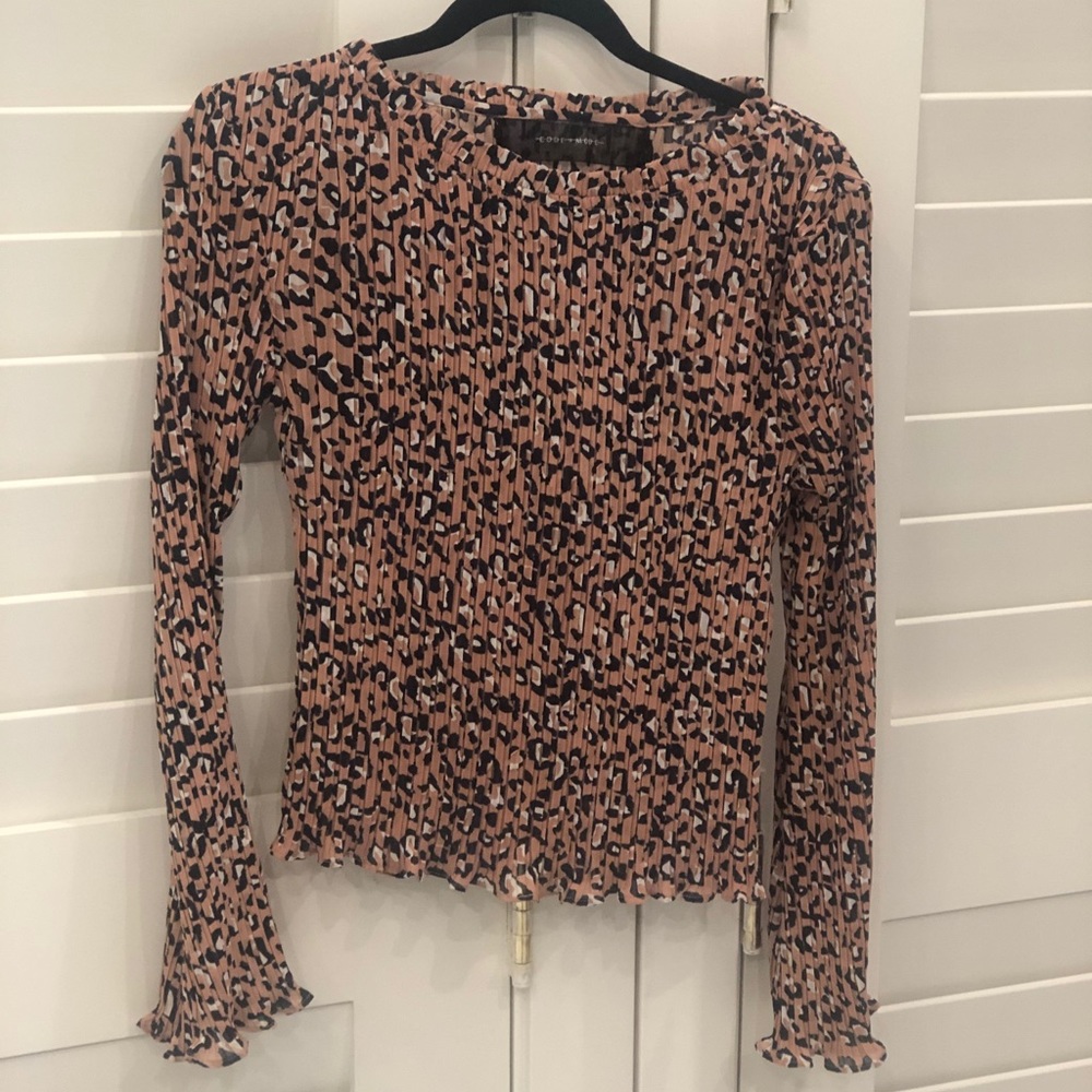 Peach Print Blouse